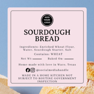 Carré Mist Pink Sourdough Ingredient Cottage Sticker