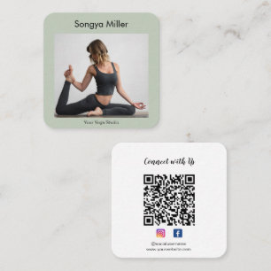 Carré Modèle photo Yoga Instructeur Carte de visite
