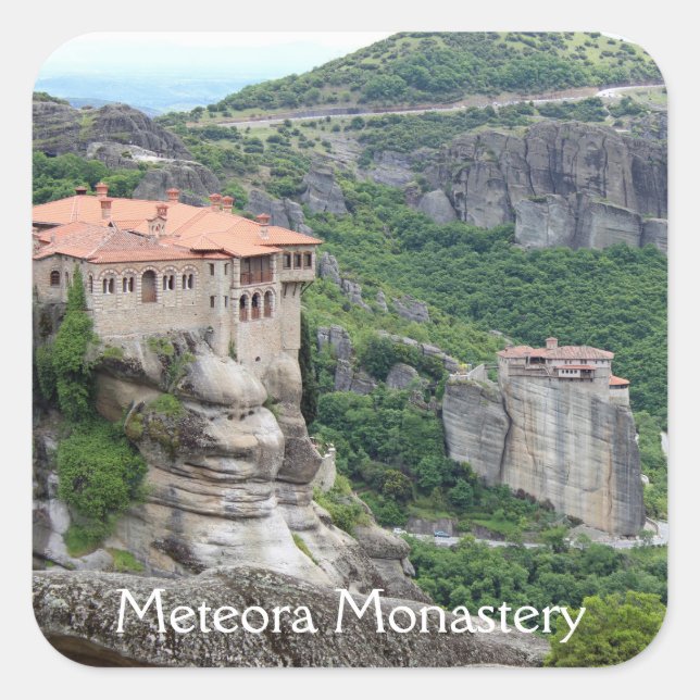 Carré Monastère de Meteora 2 Sticker (Devant)