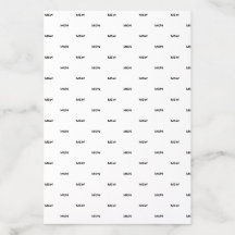 Carré Monogramme de la feuille d'enregistrement