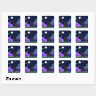 Carré Moonlit Dreamer Girl Square Sticker 
