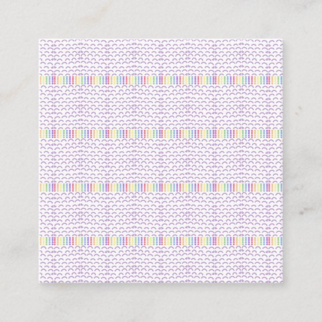 Carré  Motif Pastel Rainbow Carte de visite (Devant)