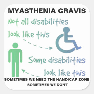 Carré Myasthenia Gravis STICKER