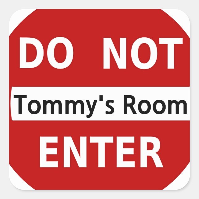 Carré Ne pas entrer Sticker (Devant)