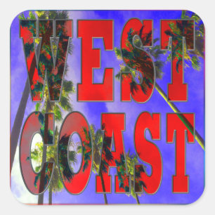 Carré "Palm Sky : West Coast" Sticker