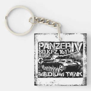 Carré Panzer IV (double face) Porte - clé