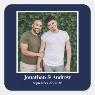 Carré Photo Sticker Mariage LGBTQ