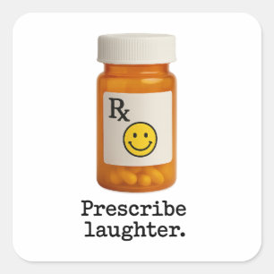 Carré Prescrire Sticker de rire