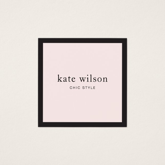 Carré professionnel moderne élégant rose clair (Devant)