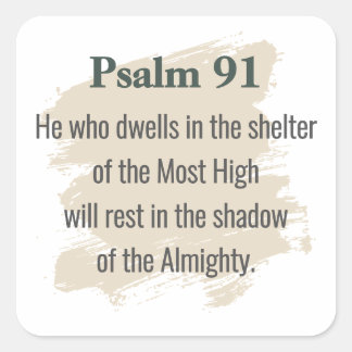 Carré Psalm 91 Sticker – He Who Dwells
