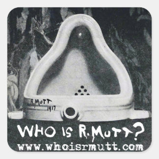 Carré Qui est R. Mutt "Fontaine" Sticker