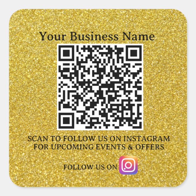 Carré Recherche de succès : Sticker de code QR d'entrepr (Devant)