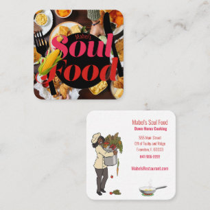 Carré restaurant soul food carte de visite
