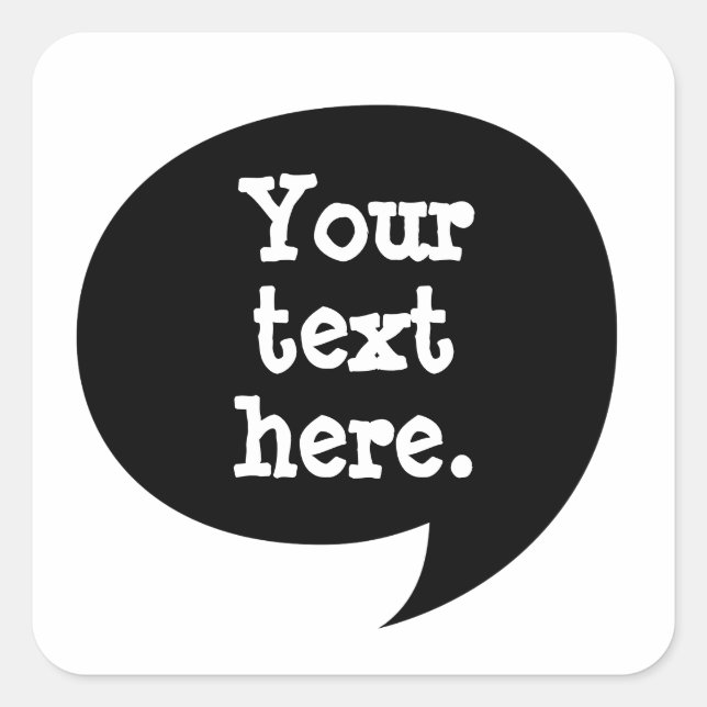 Carré Retro Comic Dialogue Halftone Sticker (Devant)