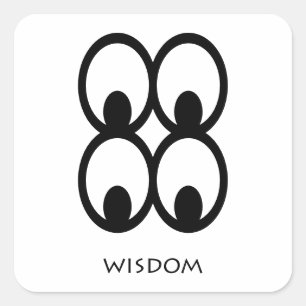 Carré Sagesse ( Mate Masie ) Symbole Adinkra Sticker