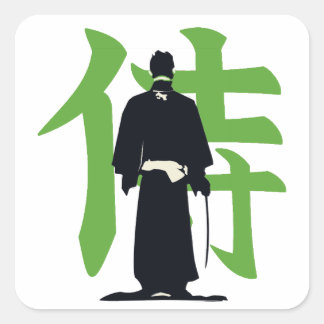 Carré Samurai Kanji sticker