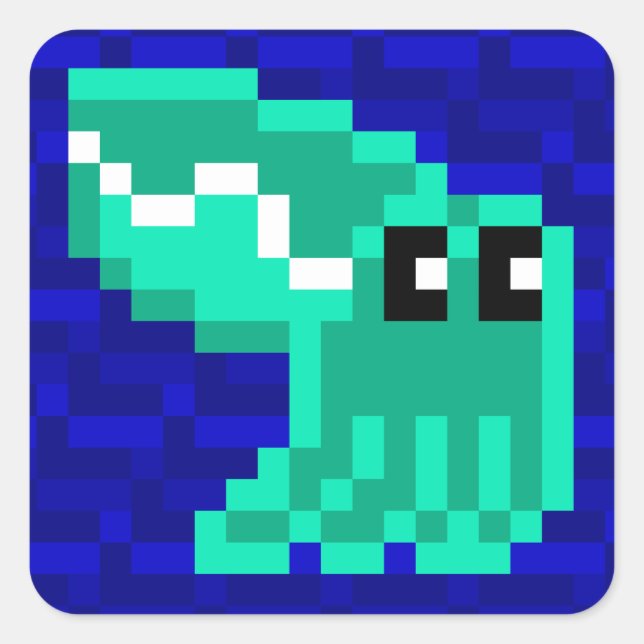 Carré Scinder Lulu le Sticker de la Cuttlefish verte (Devant)