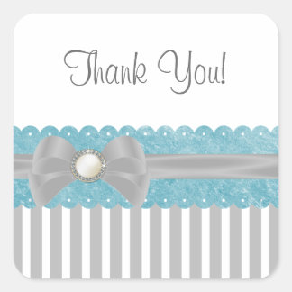 Carré Shalizar Dream Baby shower Sticker Merci