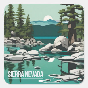 Carré Sierra Nevada, lac Tahoe zone Sticker