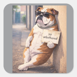 Carré So Unbothered Dog Sticker – Calm Confidence, No Ex