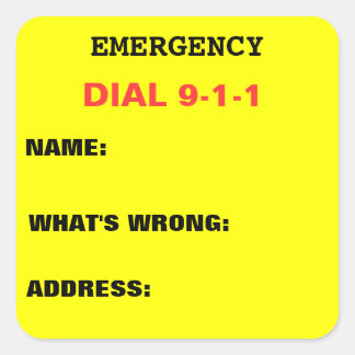 Carré Sticker 911