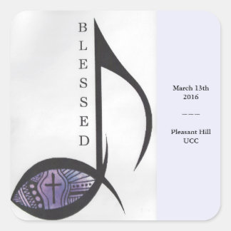 Carré Sticker à bénédiction aux instruments