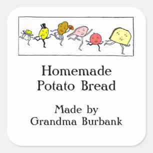 Carré Sticker à cuisson ou à canne sur mesure pour alime