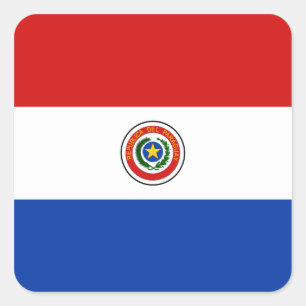 Carré Sticker à drapeau du Paraguay