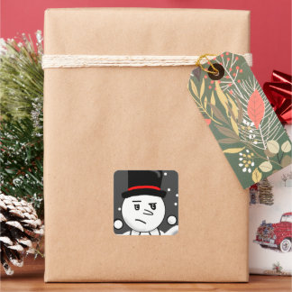 Carré Sticker à manivelle neige!