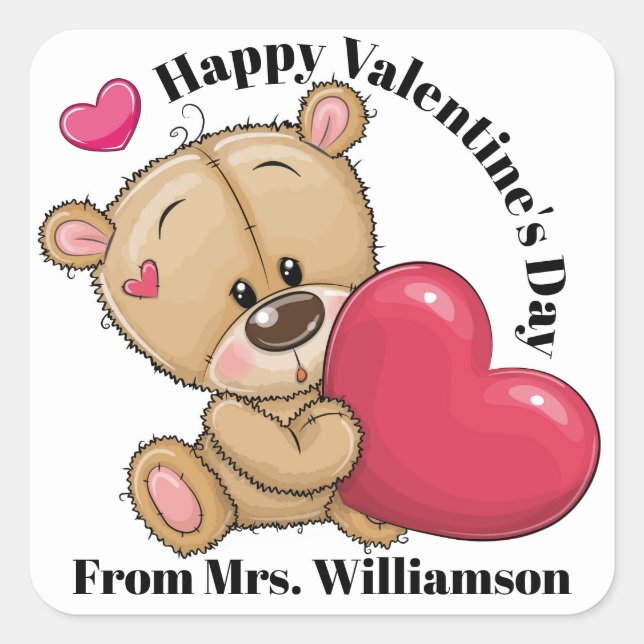 Carré Sticker à ours précieux (Devant)