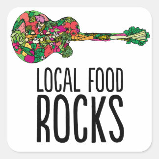 Carré Sticker à roches alimentaires locales