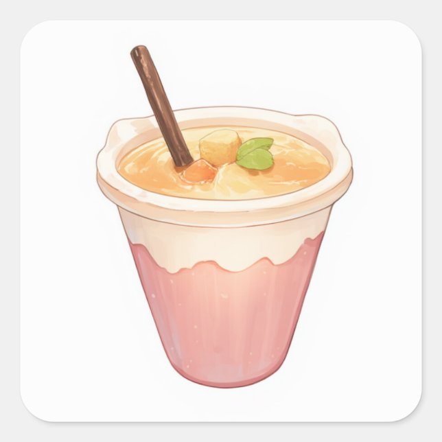 Carré Sticker Anime mignon (Devant)