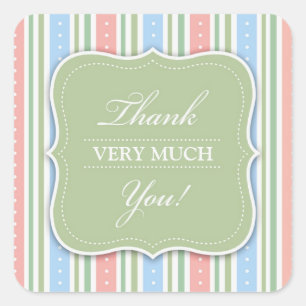 Carré Sticker Baby shower Merci