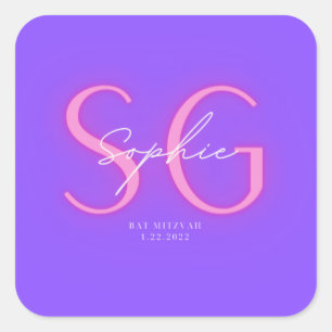 Carré Sticker Bat mitzvah de Sophie