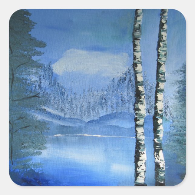 Carré Sticker Birch Tree (Devant)