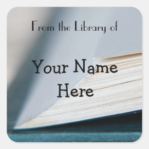 Carré Sticker Bookplate Pages Livre