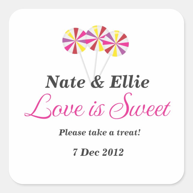 Carré Sticker Buffet sucré sucré (Devant)