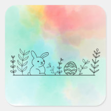 Sticker Bunny de Pâques
