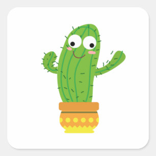 Carré Sticker Cactus dansant