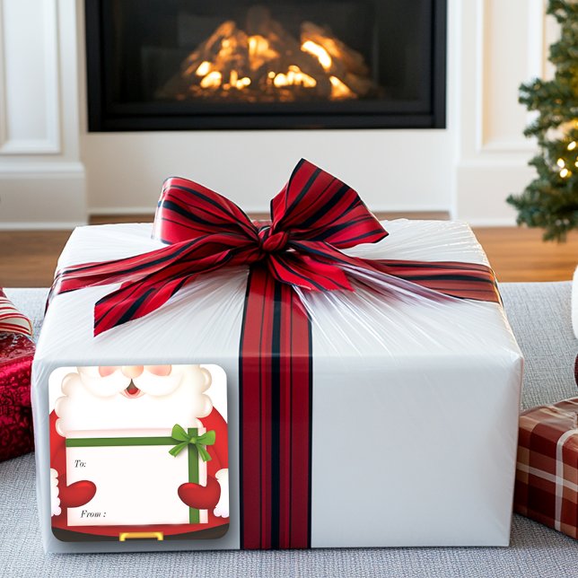 Carré Sticker cadeau de Noël (Créateur téléchargé)