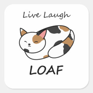 Carré Sticker Calico Loaf en direct