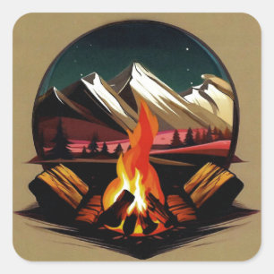 Carré Sticker Campfire