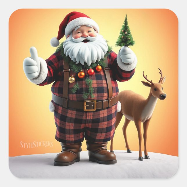 Carré Sticker classique (Devant)