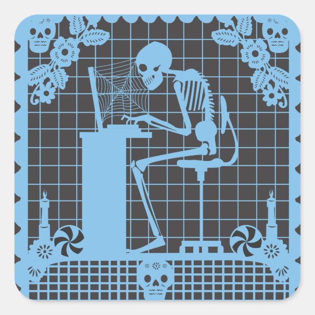 Carré Sticker Computadora Muerto (Devant)
