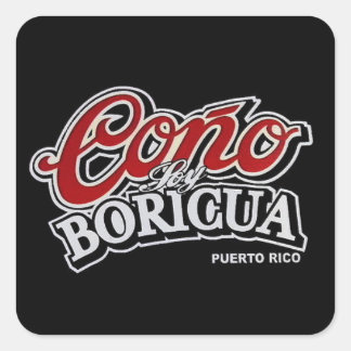 Carré sticker Cono soy Boricua