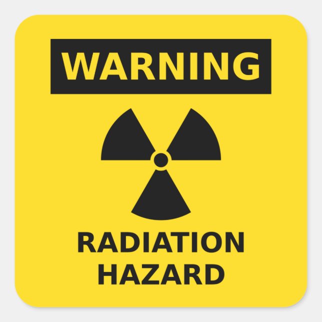 Carré Sticker contre le risque de rayonnement (Devant)