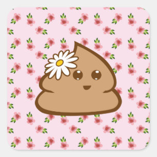 Carré Sticker Cute Lil Poo