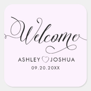 Carré Sticker de bienvenue Tags pour Guest Hotel Welcome