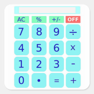 Carré Sticker de calculateur