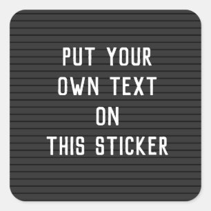 Carré Sticker de carton-lettres personnalisé
